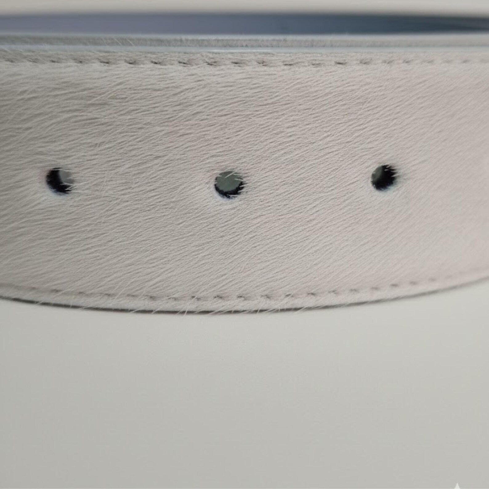 Handmade White Hair on Hide Leather – Mens White Belt for Golf & Summer Wedding